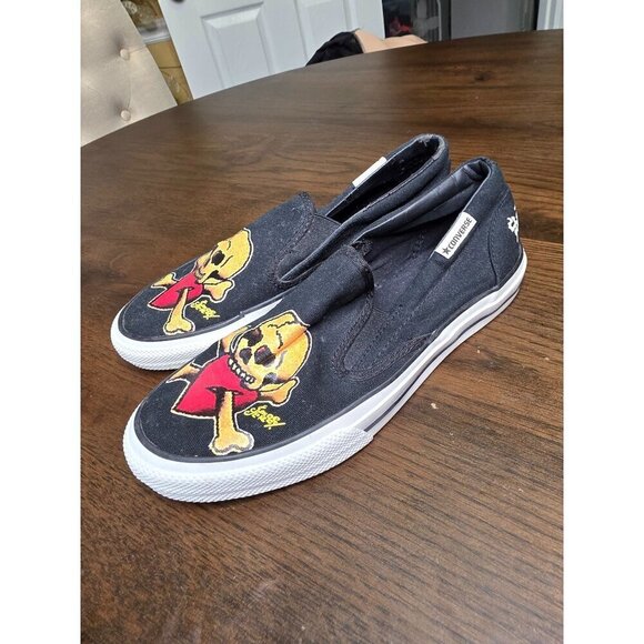 Sailor Jerry X Converse Slip-On Shoes With Skull & Crossbones Design - Picture 11 of 16